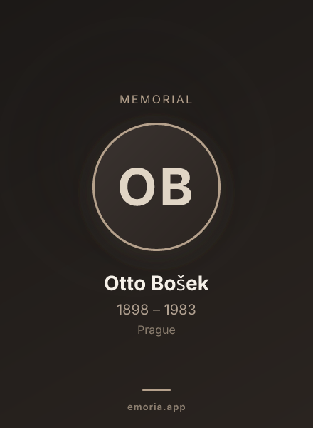 Memorial portrait of Otto Bošek