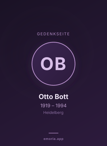 Gedenkportrait von Otto Bott