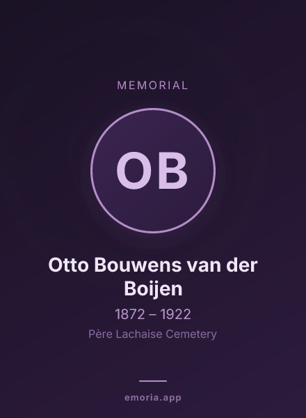 Memorial portrait of Otto Bouwens van der Boijen