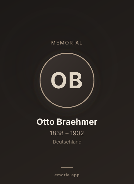 Memorial portrait of Otto Braehmer