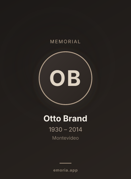 Memorial portrait of Otto Brand
