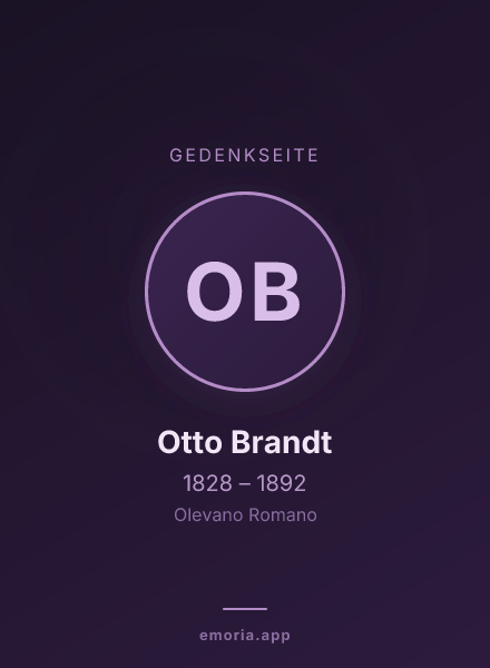 Gedenkportrait von Otto Brandt