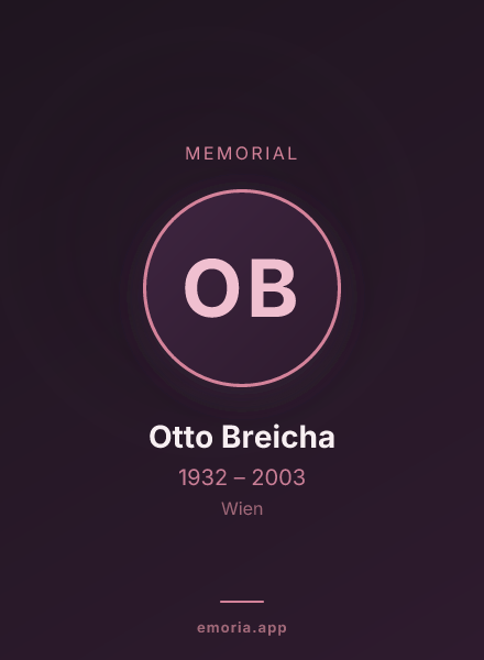 Memorial portrait of Otto Breicha