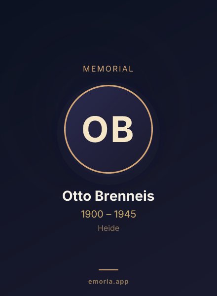 Memorial portrait of Otto Brenneis