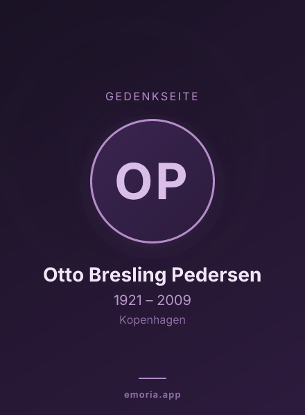 Gedenkportrait von Otto Bresling Pedersen