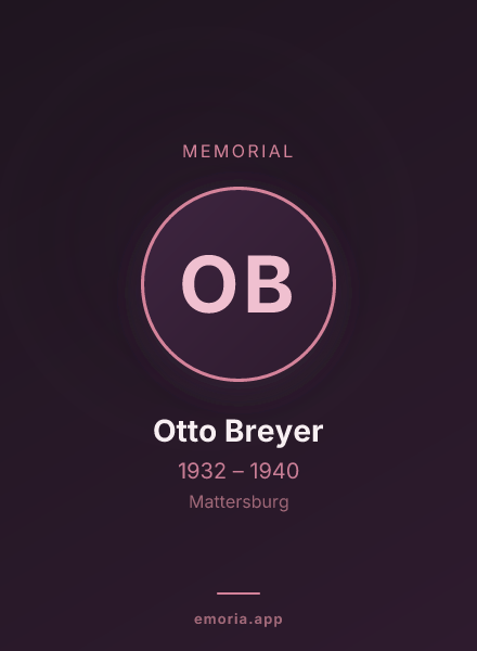 Memorial portrait of Otto Breyer