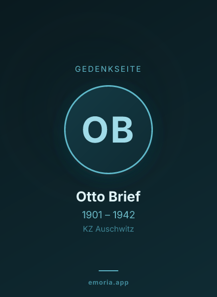 Gedenkportrait von Otto Brief