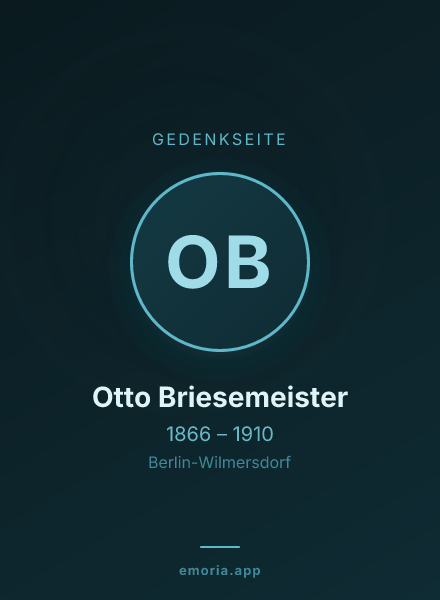 Gedenkportrait von Otto Briesemeister