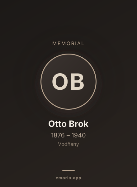 Memorial portrait of Otto Brok