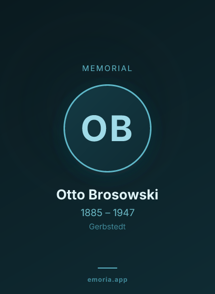 Memorial portrait of Otto Brosowski