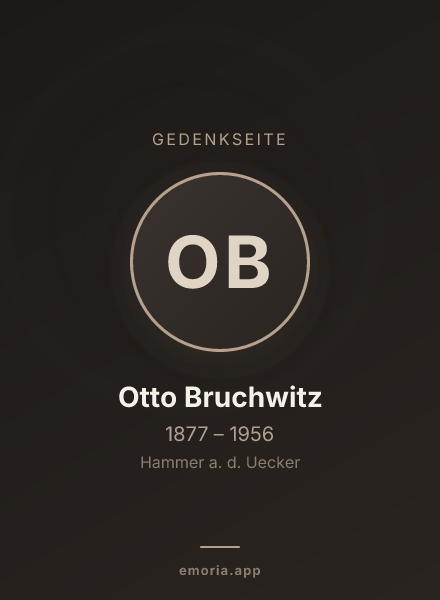 Gedenkportrait von Otto Bruchwitz