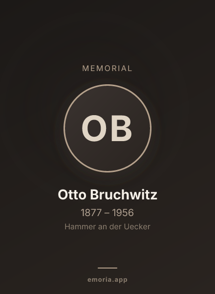 Memorial portrait of Otto Bruchwitz