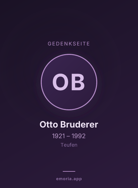 Gedenkportrait von Otto Bruderer