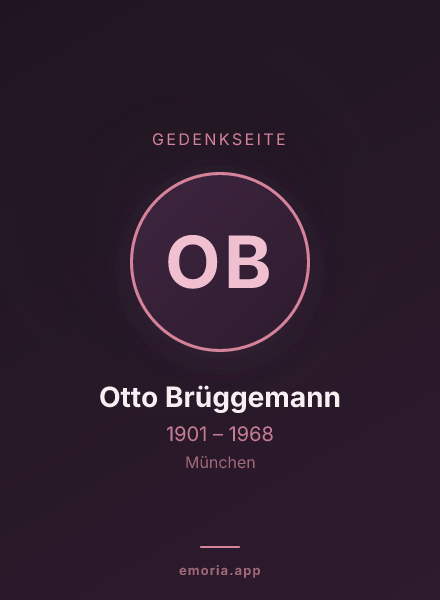 Gedenkportrait von Otto Brüggemann