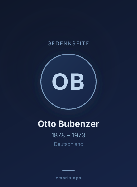 Gedenkportrait von Otto Bubenzer