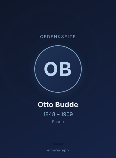 Gedenkportrait von Otto Budde