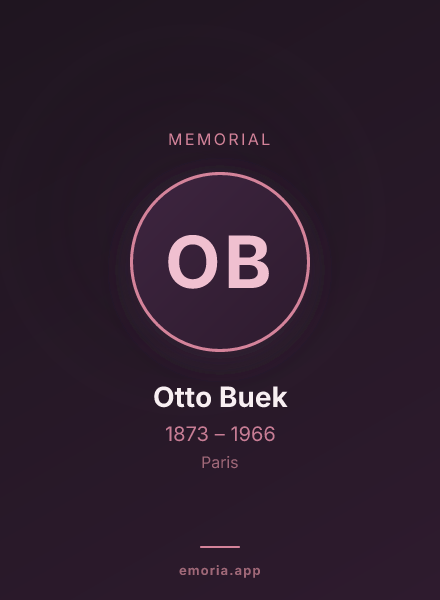 Memorial portrait of Otto Buek