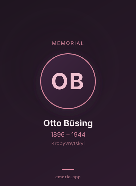 Memorial portrait of Otto Büsing