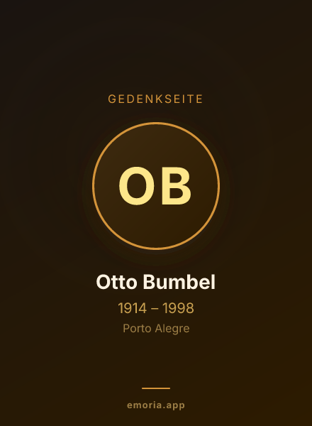Gedenkportrait von Otto Bumbel
