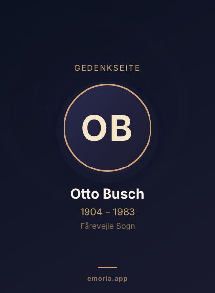Gedenkportrait von Otto Busch
