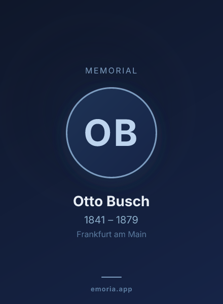 Memorial portrait of Otto Busch