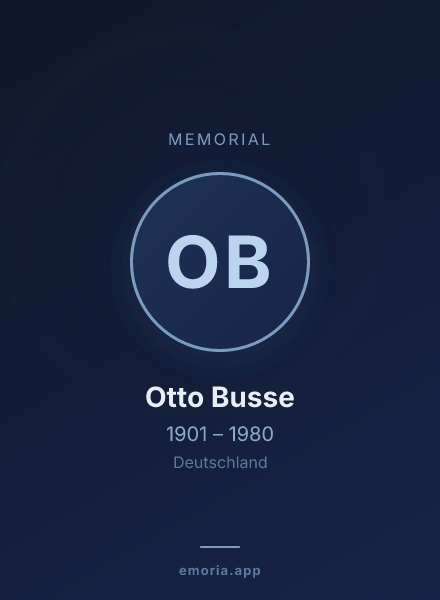 Memorial portrait of Otto Busse
