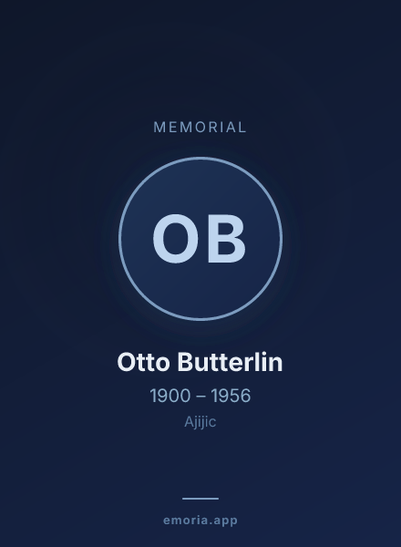 Memorial portrait of Otto Butterlin