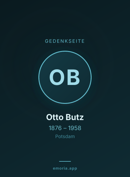 Gedenkportrait von Otto Butz