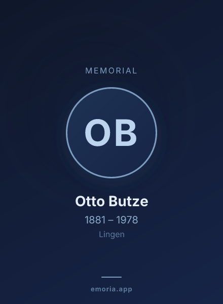 Memorial portrait of Otto Butze