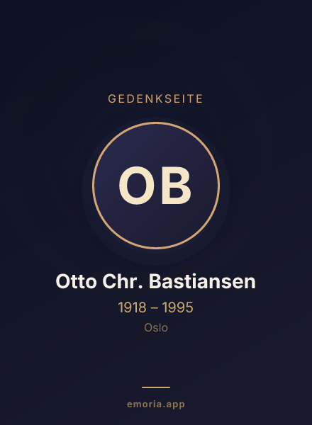 Gedenkportrait von Otto Chr. Bastiansen