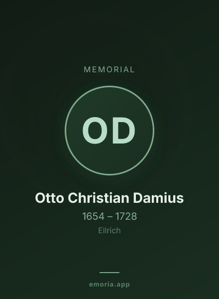 Memorial portrait of Otto Christian Damius