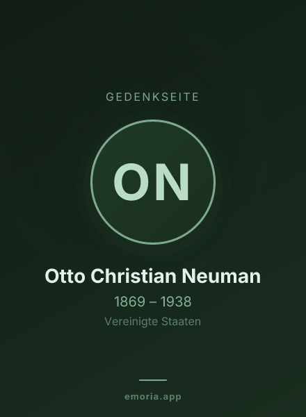 Gedenkportrait von Otto Christian Neuman