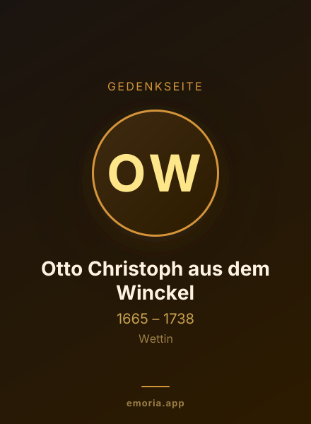 Gedenkportrait von Otto Christoph aus dem Winckel