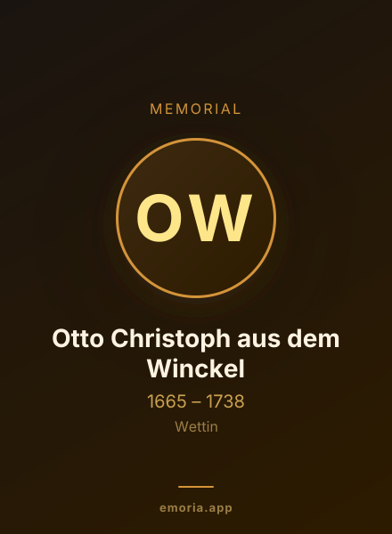 Memorial portrait of Otto Christoph aus dem Winckel