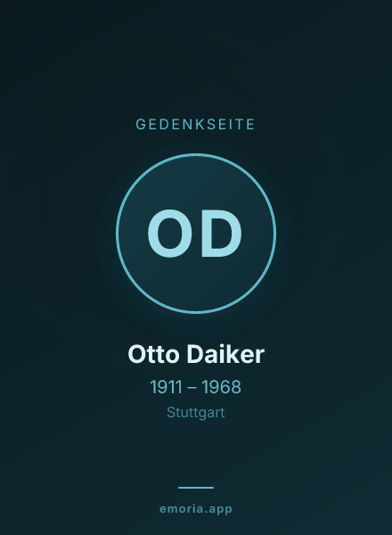 Gedenkportrait von Otto Daiker