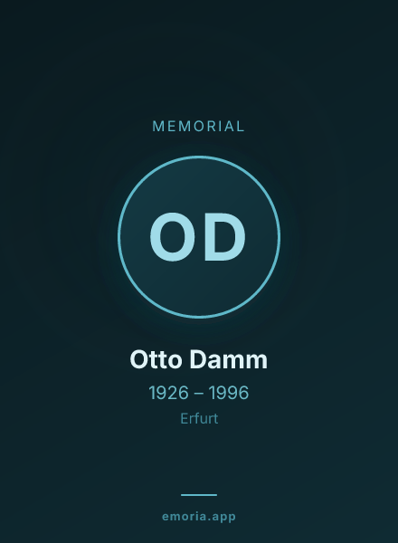 Memorial portrait of Otto Damm