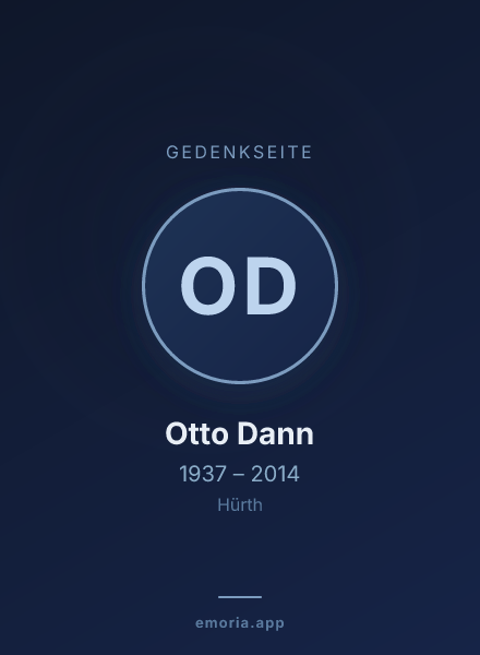 Gedenkportrait von Otto Dann