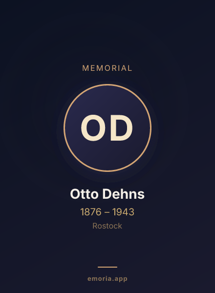 Memorial portrait of Otto Dehns