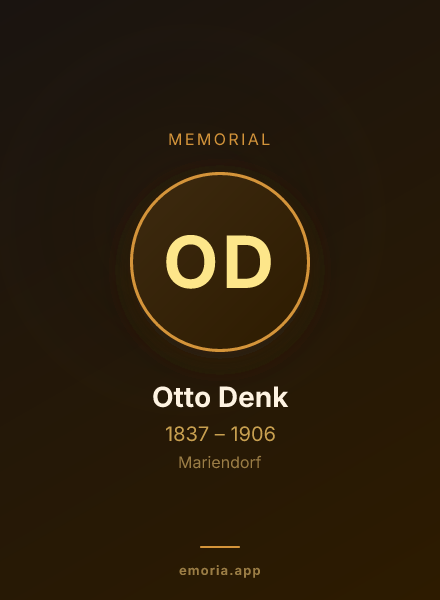 Memorial portrait of Otto Denk