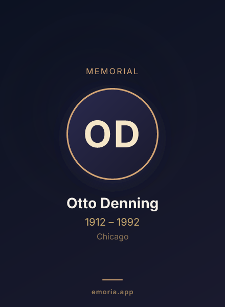 Memorial portrait of Otto Denning
