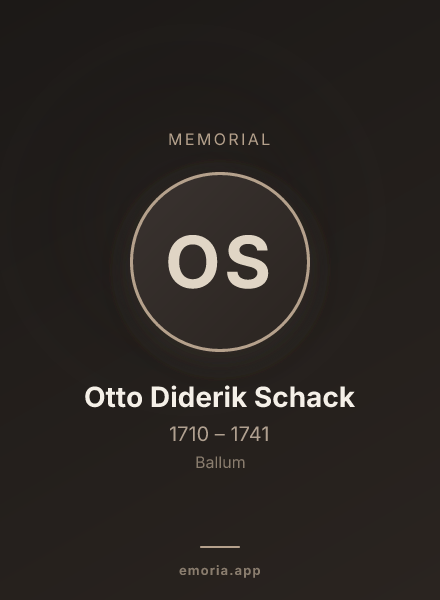Memorial portrait of Otto Diderik Schack