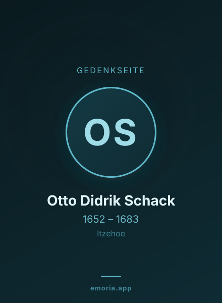 Gedenkportrait von Otto Didrik Schack