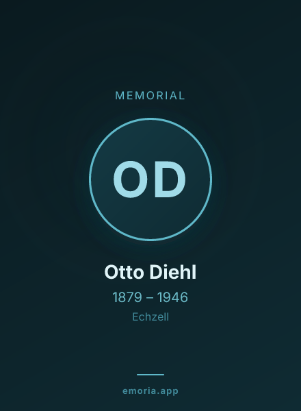 Memorial portrait of Otto Diehl