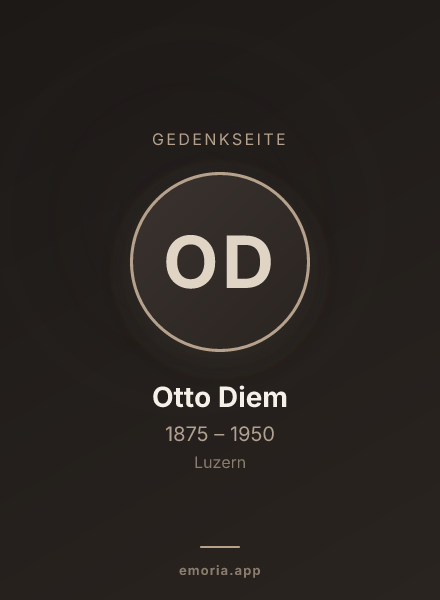 Gedenkportrait von Otto Diem