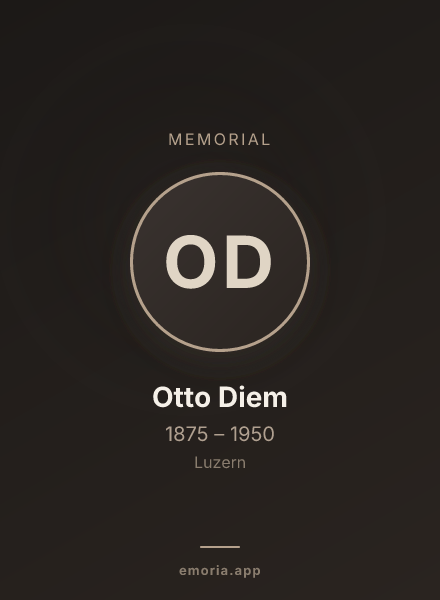 Memorial portrait of Otto Diem