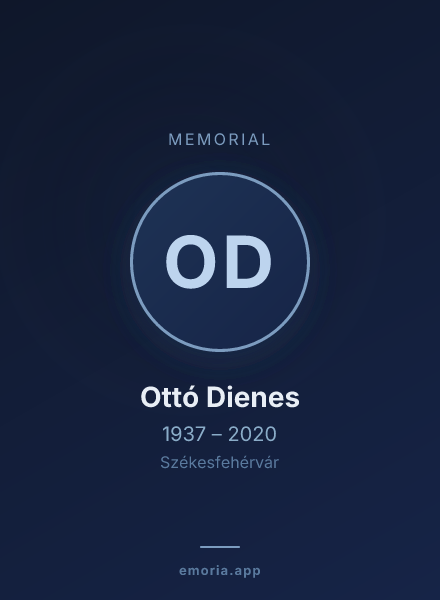 Memorial portrait of Ottó Dienes