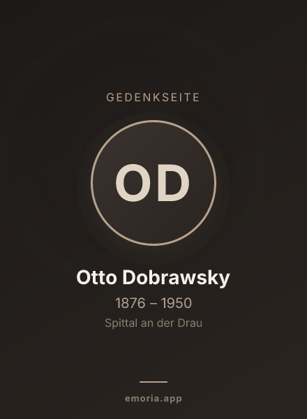 Gedenkportrait von Otto Dobrawsky