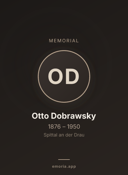Memorial portrait of Otto Dobrawsky
