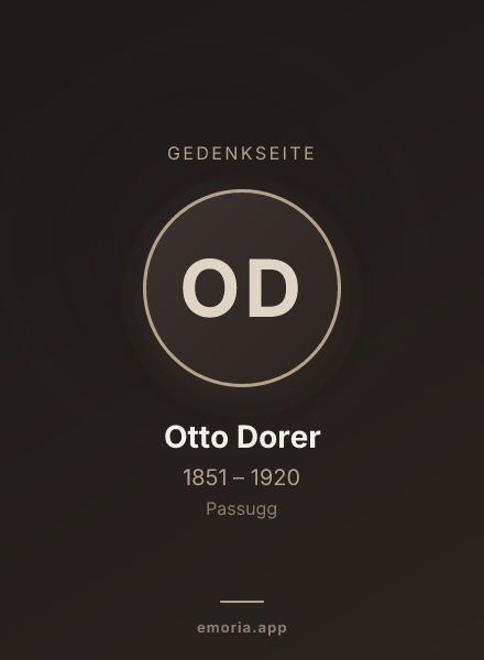 Gedenkportrait von Otto Dorer