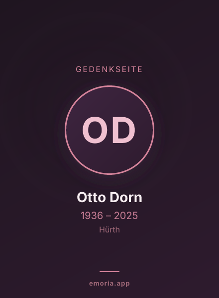 Gedenkportrait von Otto Dorn